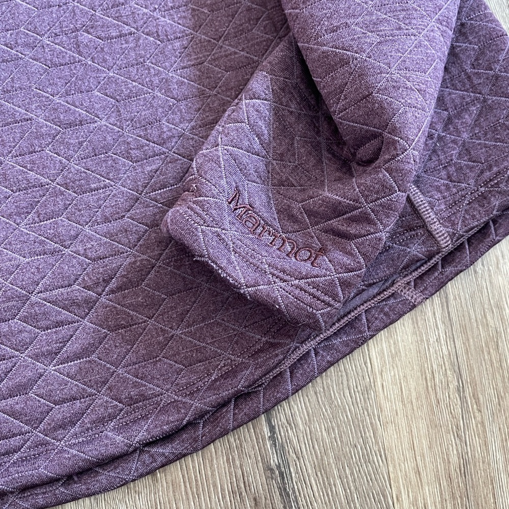 Marmot Sweatshirt Annie Pullover Sweatshirt Women XL Purple Quilted Sweatshirt - Picture 2 of 6